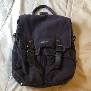 Purple Hemp Backpack/ purse